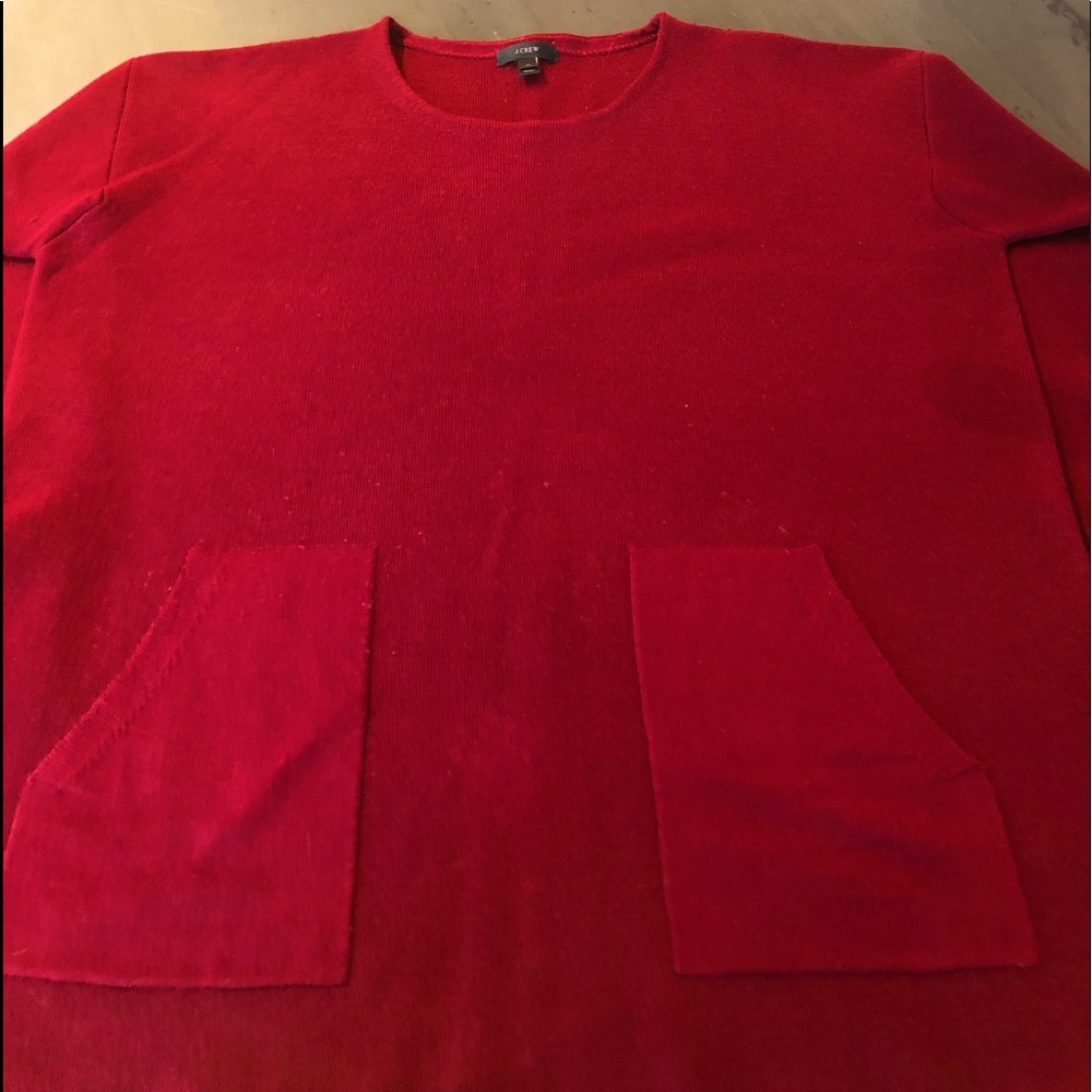 J Crew Tunic sweater XL Maroon Burgundy